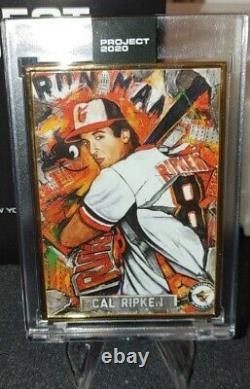 Topps Project 2020 Cal Ripken #205 by Andrew Thiele One of One GOLD FRAME 1/1