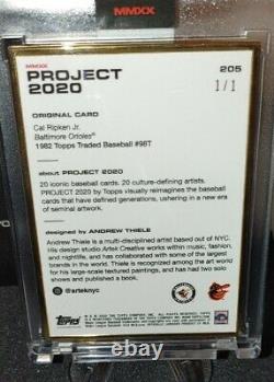 Topps Project 2020 Cal Ripken #205 by Andrew Thiele One of One GOLD FRAME 1/1