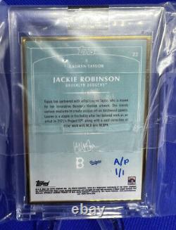 Topps X #22 Jackie Robinson by Lauren Taylor GOLD ARTIST PROOF #1/1 RARE IN HAND