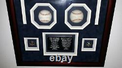 UDA Mickey Mantle Ted Williams Signed Upper Deck Authenticated Baseball Framed