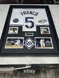 Wander Franco Autographed #5 Framed Jersey