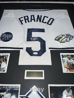 Wander Franco Autographed #5 Framed Jersey