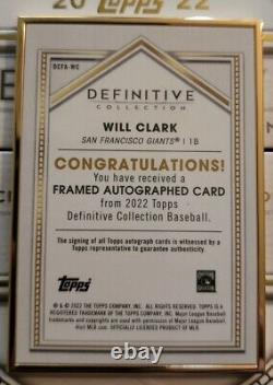 Will Clark Topps Definitive Framed Autograph #7/30