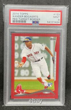 Xander Bogaerts Rookie PSA 2014 Topps Target Red PSA 9 RC Pop 4 Only 1 Higher