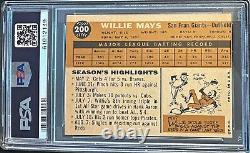 1960 Topps #200 Willie Mays San Francisco Giants Psa 5 Ex Hofer Sf Estate Trouver