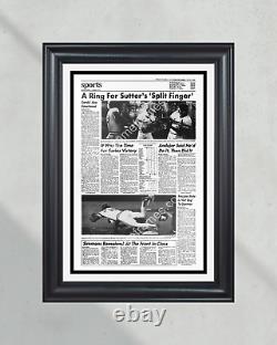 1982 Les champions de la Série mondiale des Cardinals de St Louis Encadré Imprimé de la première page du journal