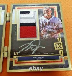 1 / 1 Mike Trout & Kris Bryant Auto! 2020 Topps Museum Double Framed Patch Autograph