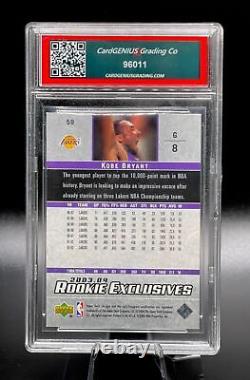 2004 Exclusivités Pour Les Recrues Du Pont Supérieur #59 Kobe Bryant Rookie Lakers Cgg 10 Gem Mint