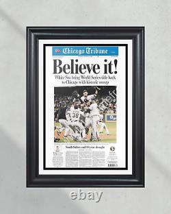 2005 Chicago White Sox World Series Champions Encadré Imprimé de la Une du Journal