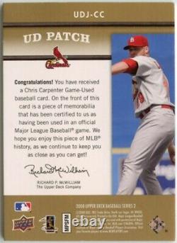 2008 Upper Deck Baseball Udj-cc Chris Carpenter Auto Logo Cardinaux Patch