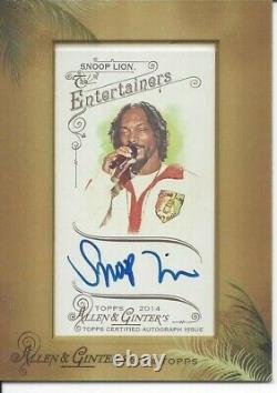 2014 Topps Allen & Ginter Mini Encadré Autographe Snoop Lion