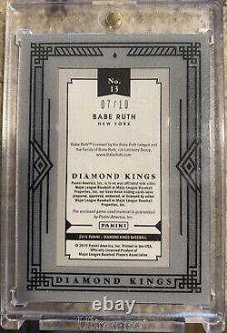 2015 Panini Diamond Kings Mini Framed Babe Ruth Véritable Morceau De Jersey /10
