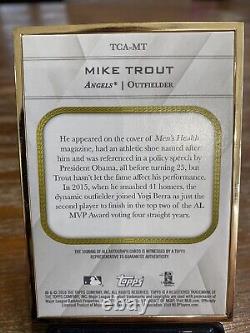 2016 Mike Trout Topps Gold Label Black Framed Auto 2/3 Sur Carte Autographe Sp