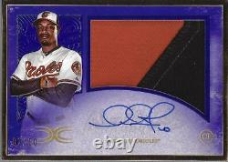 2017 Topps Definitive Collection Framed Auto Patches Purple Adam Jones Auto /10