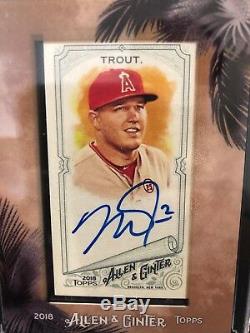 2018 Allen & Ginter Topps Mike Truite Auto Autograph Sp Framed Anges A & G