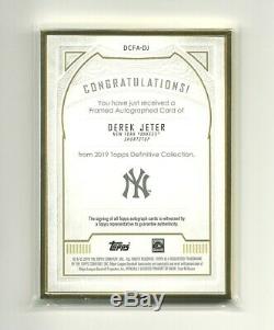 2019 Définitif Derek Jeter Topps Encadrée D'or Sur Carte Autograph 5/5 Yankees #d