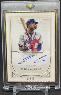 2019 Definitive Collection Ronald Topps Acuna Jr Gold Frame Auto / 30 Braves Mvp