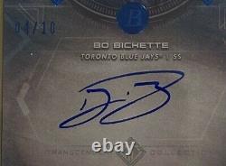 2020 Bowman Transcendant Bo Bichette Gold Framed Rc Auto 4/10 Toronto Blue Jays