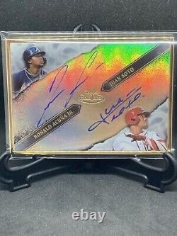2020 Gold Label Or Topps Framed Double Auto Ronald Acuna Jr / Juan Soto / 5