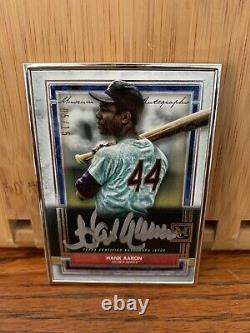2020 Musée Collection Hank Topps Aaron Argent Cadre Auto 5/15 Braves