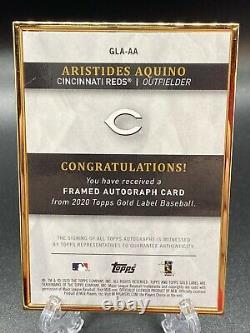 2020 Topps Gold Label Aristides Aquino Rc Gold Frame Auto Gold 1/1 Rouges