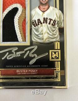 2020 Topps Musée Collection Buster Posey Argent Cadre Patch Autograph 1/1 #d