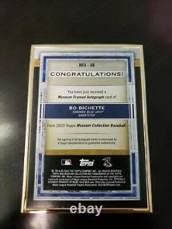 2020 Topps Museum Collection Bo Bichette Rookie Gold Frame Bronze Ink Auto 07/10