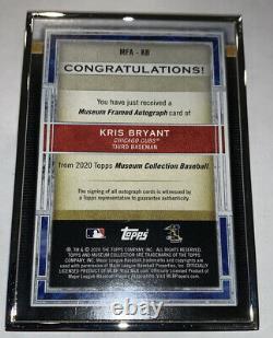 2020 Topps Museum Collection Kris Bryant Silver Framed Auto #7/15 Cubs Case Hit