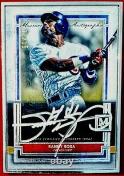 2020 Topps Museum Collection Sammy Sosa Silver Frame Silver Ink Auto #13/15 Cubs