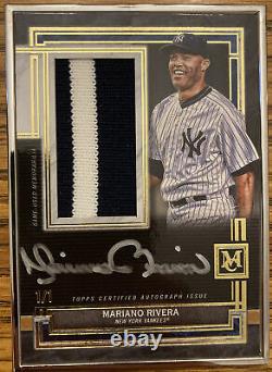 2020 Topps Museum Collection Yankees Mariano Rivera Gold Framed Patch/auto 1/1