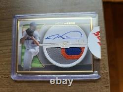 2021 Topps Définitif Jacob Degrom Gold Framed Patch Auto 06/10
