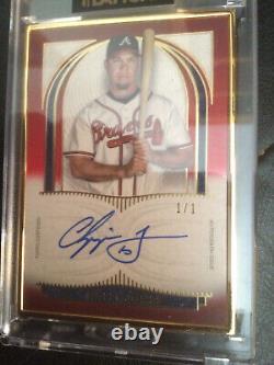 2021 Topps Definitive Gold Framed Collection Auto 1/1 Chipper Jones (braves)