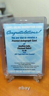 2021 Topps Gold Label Jonathan India Gold Framed Auto Redemption