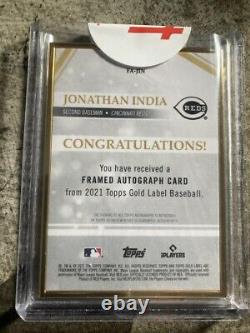 2021 Topps Gold Label Jonathan India Rookie Gold Framed Auto! Rouges Rares