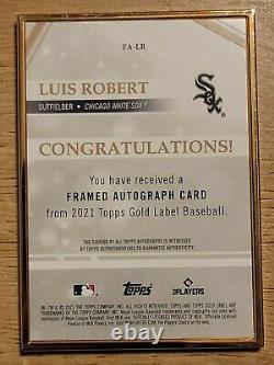 2021 Topps Gold Label Luis Robert Auto Blue Framed Refractor 6/10 #fa-lr