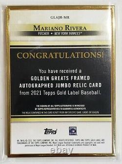 2021 Topps Gold Label Mariano Rivera Gold Jumbo Relic Auto 1/1 Yankees 1 De 1