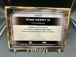 2021 Topps Transcendent 1/1 Coupe Autographe King Henry IV England Auto Signature