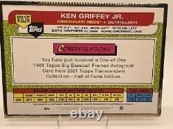 2021 Topps Transcendent Ken Griffey Jr Un D'un (1/1) Big Baseball Encadré Auto