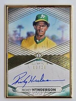 2021 Topps Transcendent Rickey Henderson Gold Framed Auto /20! A's Autograph Ssp