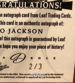 2022 Leaf Decadence Bo Jackson Auto Signature Red Framed Poetry In Motion 2/3
