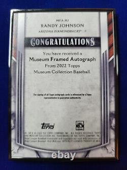 2022 Topps Collection de Musée Baseball Randy Johnson AUTOGRAPHIE ENCADRÉE Noire 3/5