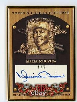 2022 Topps Gilded Collection Mariano Rivera Or Encadré Sur Carte Auto Red 4/5 Sp