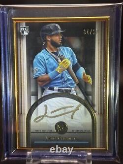 2024 Topps Museum Collection Junior Caminero Autographe encadré en or 04/10 RC Rays