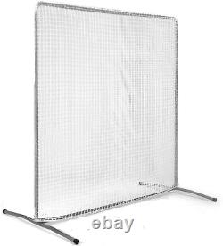 7x7 Baseball Pitching Screen Net & Frame Pitcher Protector Safety Training Must