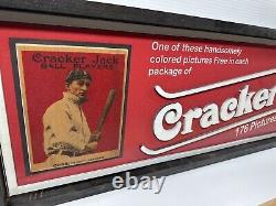 Affichage de salle de sport en bois encadré avec lettres surélevées Cracker Jack Baseball Cobb