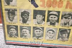 Affiche de baseball du club Al Kaline des Detroit Tigers des années 1970 encadrée, avec 3 000 coups sûrs, de la MLB.