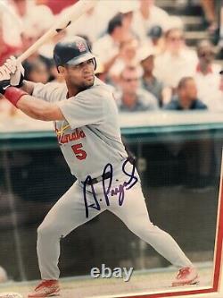 Albert Pujols Signé 8x10 Encadré Autographe JSA St. Louis Cardinals