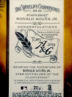 Allen & Ginter 2019 Mini Autographe Encadré Ronald Acuna Jr #ma-ra Bgs 9 Auto 10