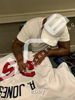 Andruw Jones dédicacé signé avec inscription encadré 16x20 MLB Atlanta Braves PSA