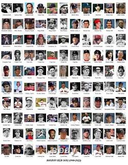 Art mural en mosaïque de joueurs des Red Sox de Boston utilisant 200 images de joueurs passés et présents.